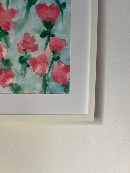 Pintura abstrata em aguarela