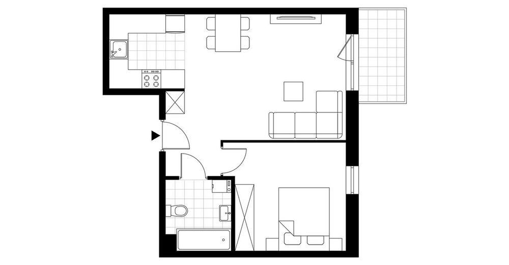2-pokojowe mieszkanie 47m2 + balkon