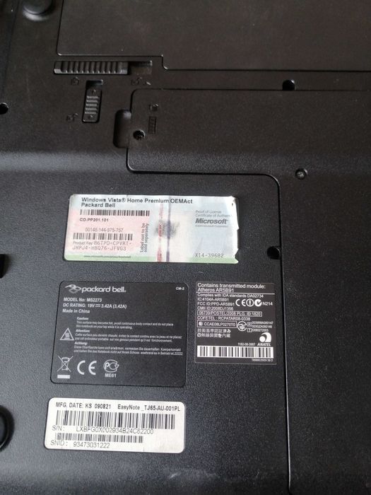 laptop Packard Bell Ms2273