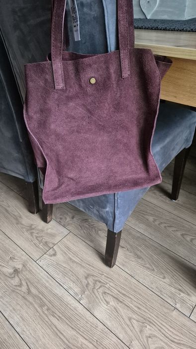Torebka zamszowa shoper