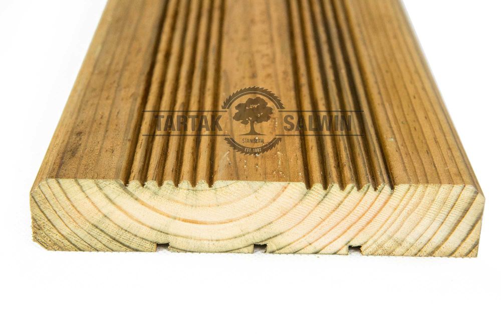 Deska tarasowa sosnowa ryflowana 28x150