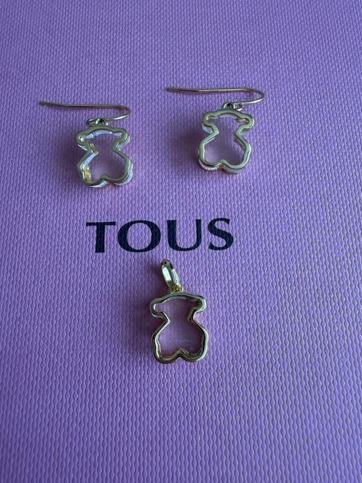 Komplet Tous Galaxy ze szkła akrylowego kolczyki i wisiorek