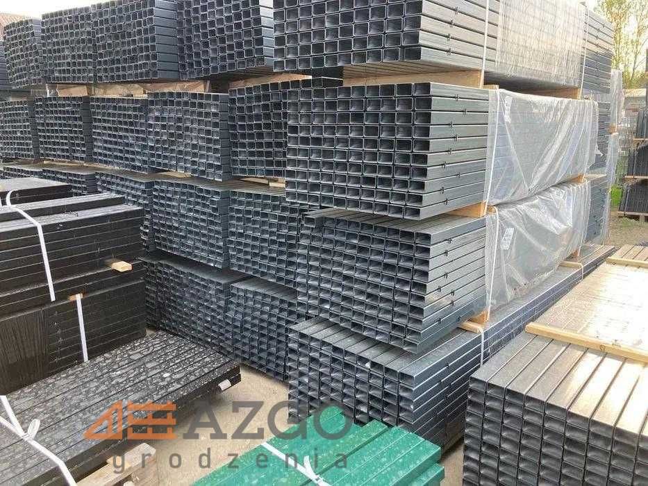 Najtańsze słupki do paneli i siatki 60x40x1,2 2m 2,3m 2,6m profil 6x4