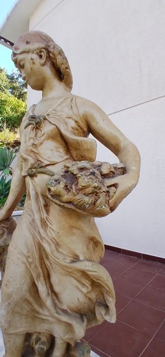 Estátua escultura gesso 60's