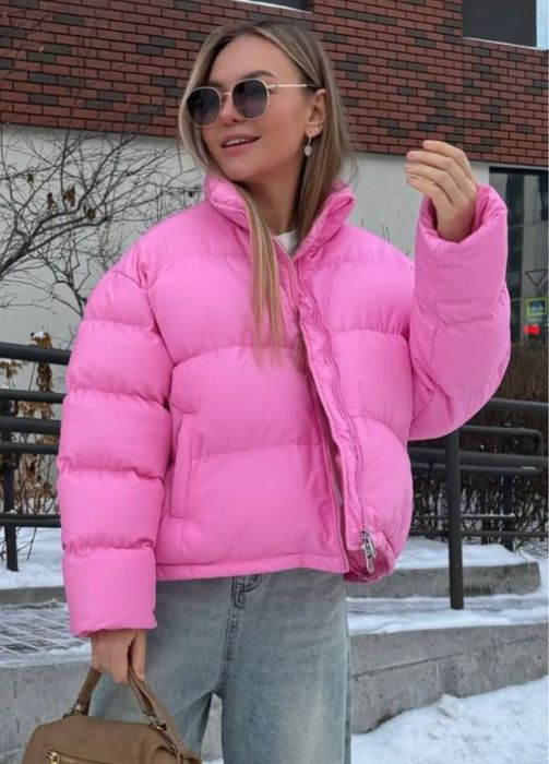 Жіноча весняна стьобана куртка пуховик