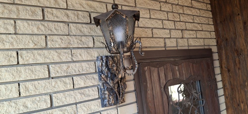 Світильник кований настінний Бра, вуличний, на будинок, на альтанку