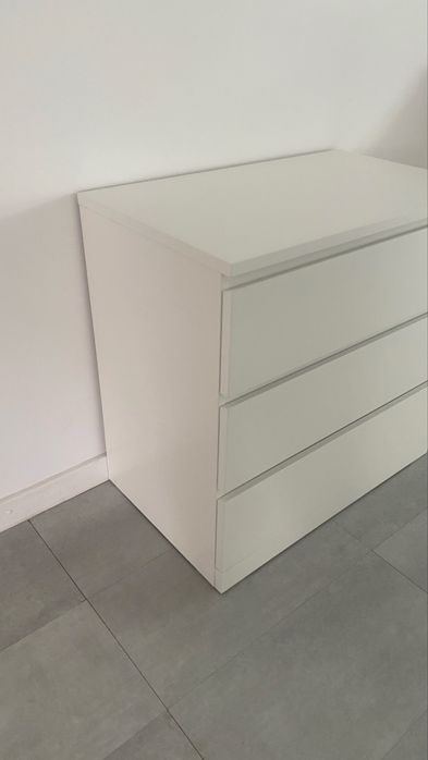 Cómoda Malm c/3 gavetas, branco, 80x78 cm IKEA
