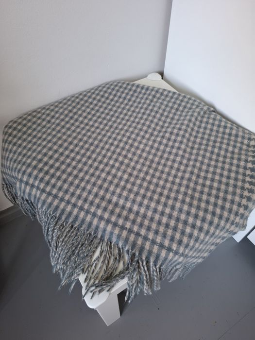 Zara home koc żakardowy z frędzlami