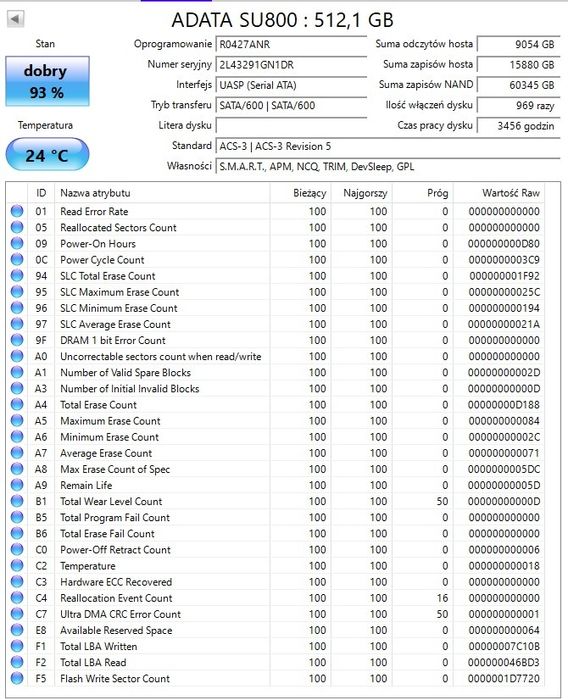 Dysk SSD ADATA SU800 512 GB