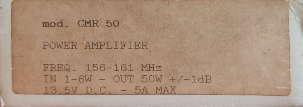 VHF Power Amplifier - Microset CMR 5064172193374850122
