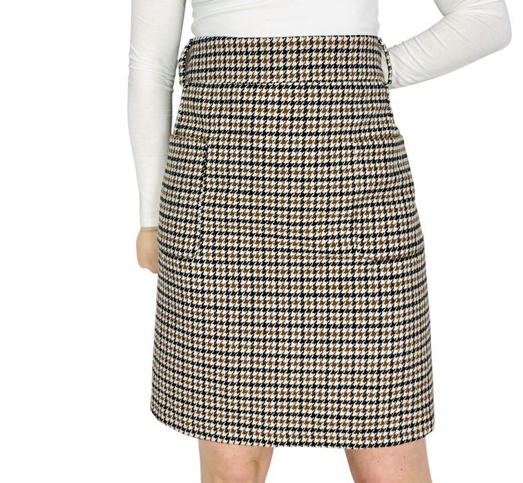 Czarno beżowa spódnica w pepitkę 6XL 52