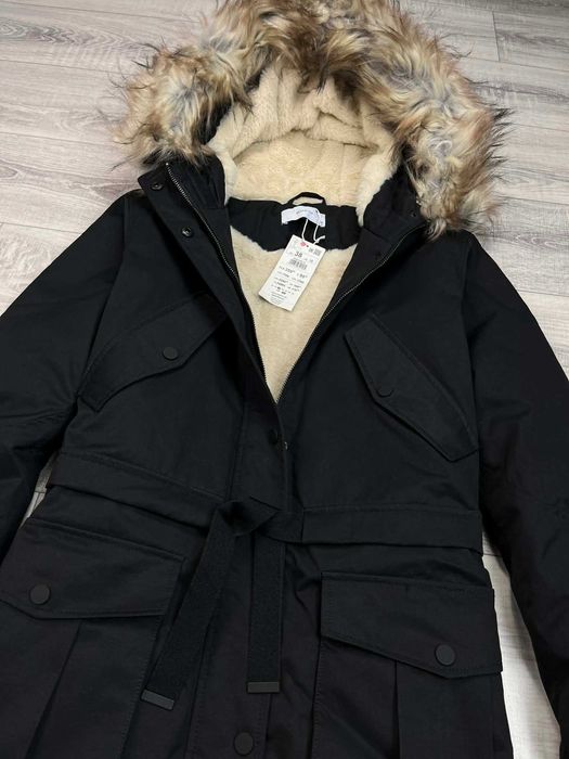 Kurtka Reserved Damska 40/L Parka Zimowa Ocieplana długa B8 kożuch