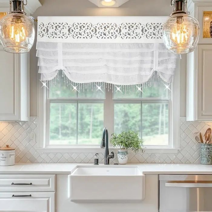 Biały panel firanowy 70x150