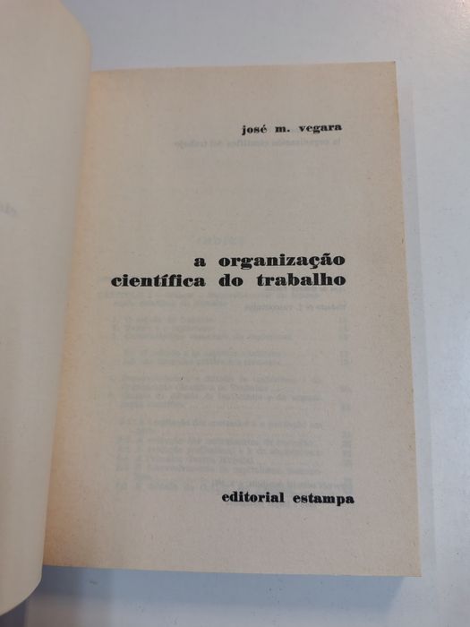 A organização científica do trabalho, de José M. Vegara