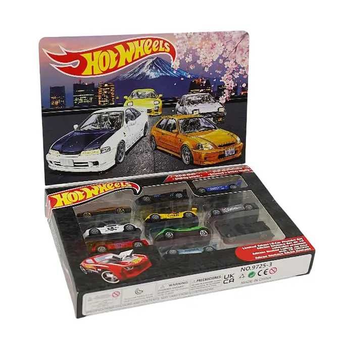 Набір машинок, 10 штук у коробці, 2 види (металопластикові, інерційні)