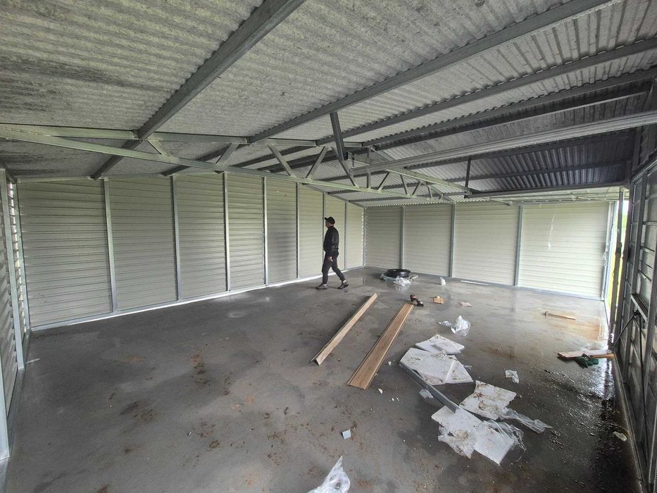 Garaż blaszany dwustanowiskowy 8×6m Winchester Dach dwuspadowy