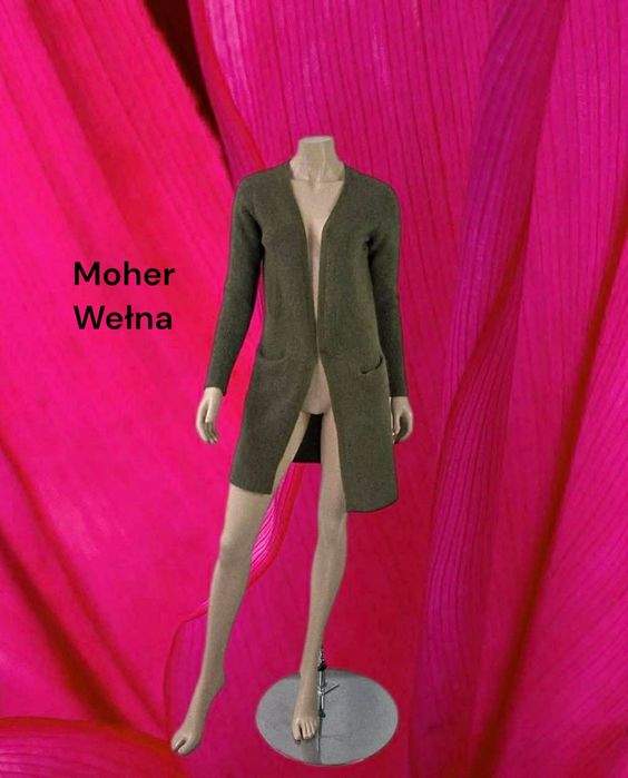 Second Female kardigan sweter damski S moher wełna
34%moher 
34% wełna