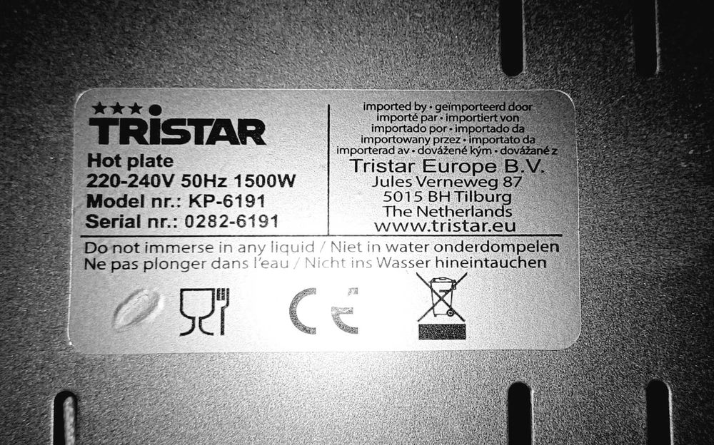 Placa eletrica Tristar