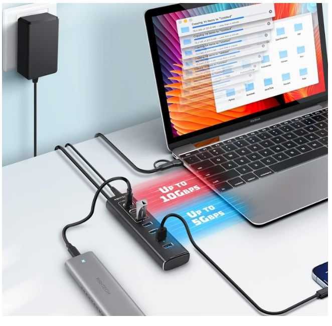 Hub USB 7 portów z wyłącznikiem każdego portu RSHTECH