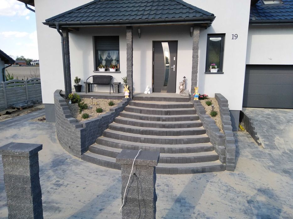 kostka brukowa oraz płoty modułowe