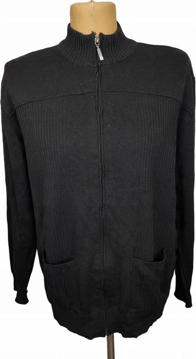 Barisal sweter rozsuwany ze stójką czarny rozm 54