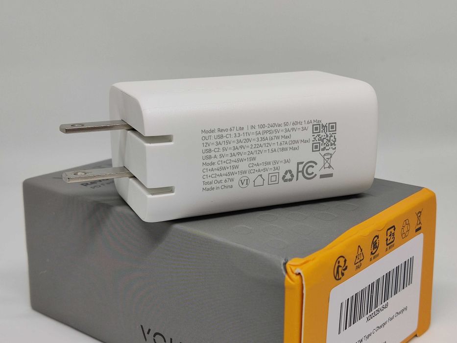 Блок живлення Voltme 67w для телефону, зарядний пристрій GAN, Новий.