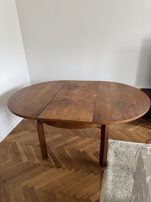 Stół drewniany rozkładany 110cm x 160 cm antykwariat