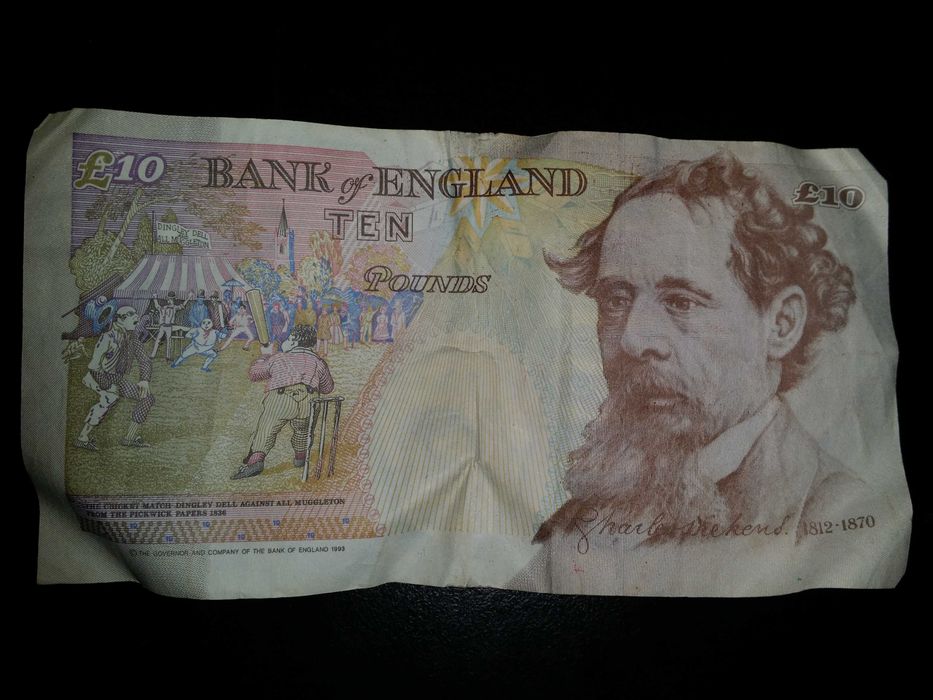 Coleccionismo nota 10 libras GBP 10 pounds 1993 bank of England 386