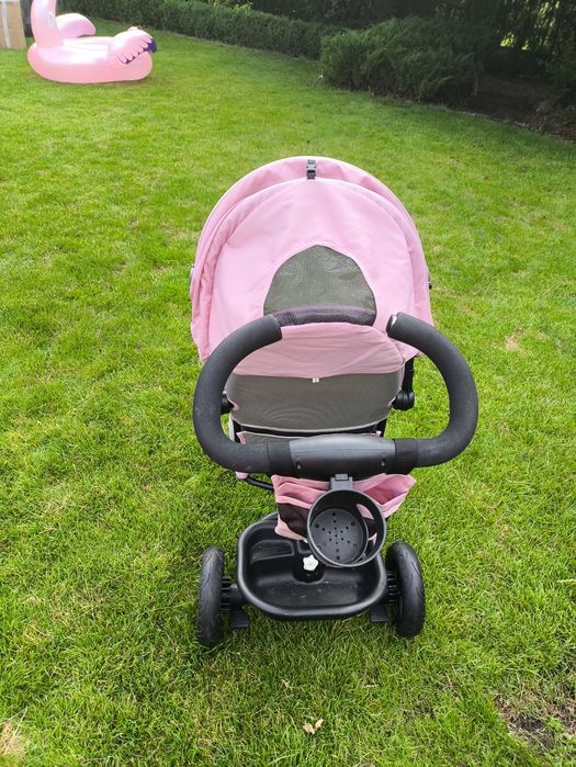Rowerek trójkołowy Kinderkraft AVEO 6w1 wózek spacerówka różowy