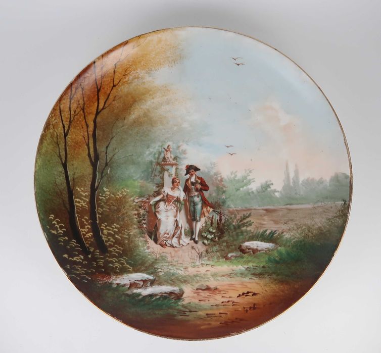 Pratos Grandes Porcelana Europeia Séc. XIX/XX, CADA