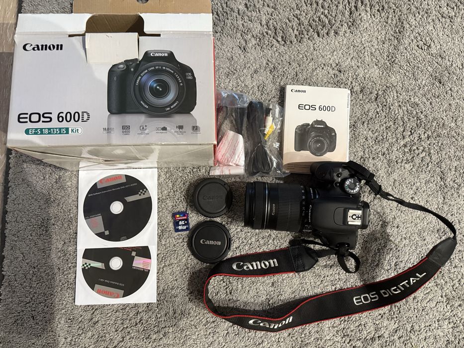 Canon EOS 600D – zestaw z obiektywem Canon EF-S 18-135 mm IS