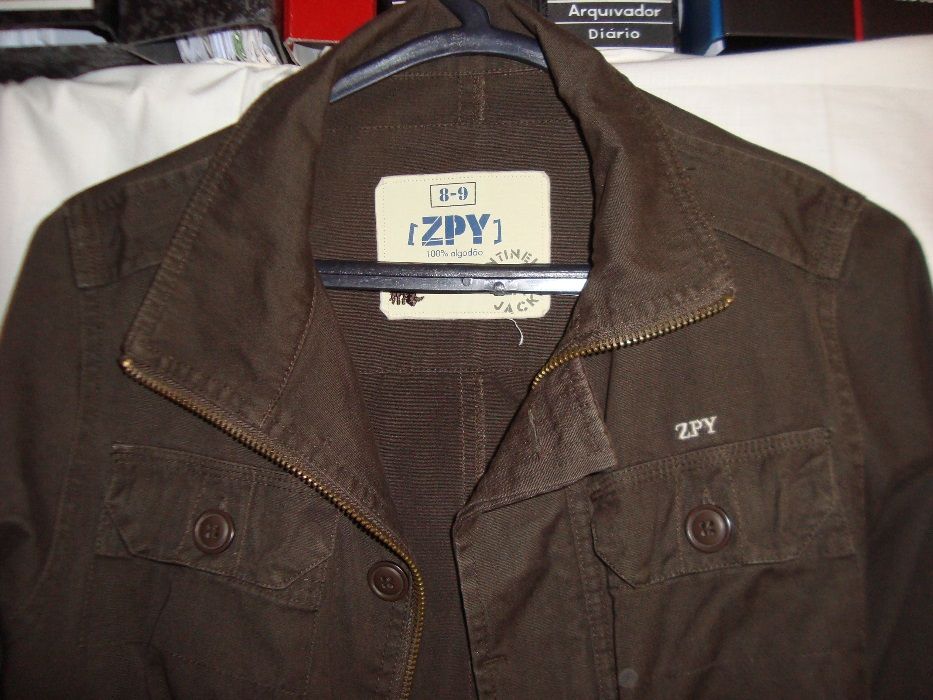 Casaco Zippy Castanho em sarja (100% algodão) 8-9 anos