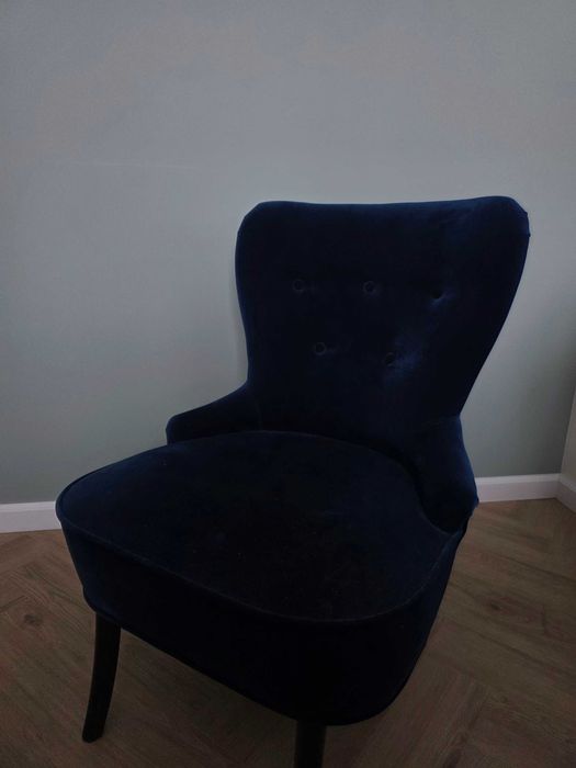 Fotel Ikea granatowy