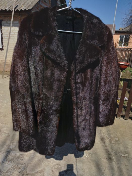 Шуба норковая коричневая