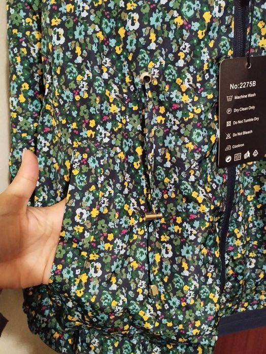 Parka azul reversível nova