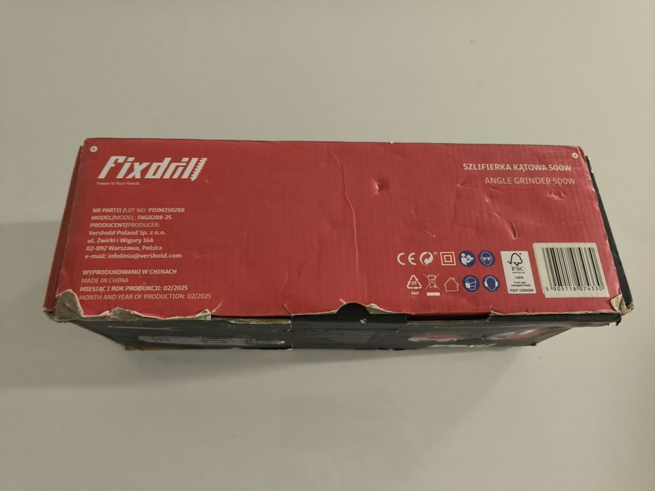 Szlifierka kątowa FIXDRILL tzw. Bosch kątówka