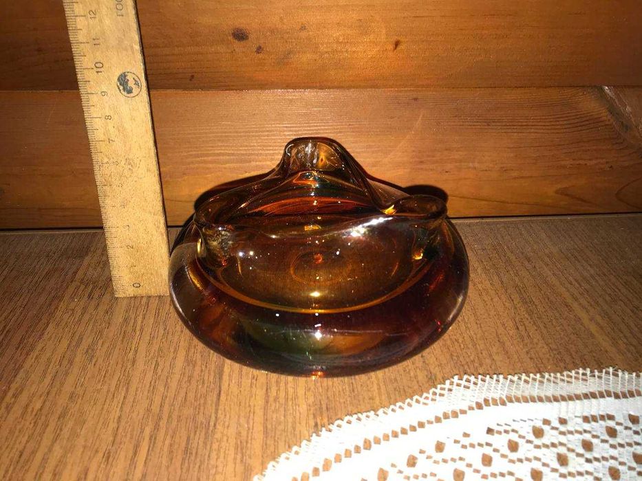 Пепельница стекло СССР, тяжелая