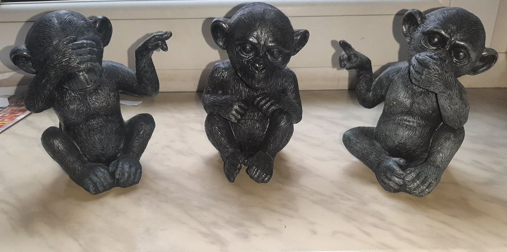 Trzy mądre małpki nic nie widzę, nic nie słyszę, nic nie mówię