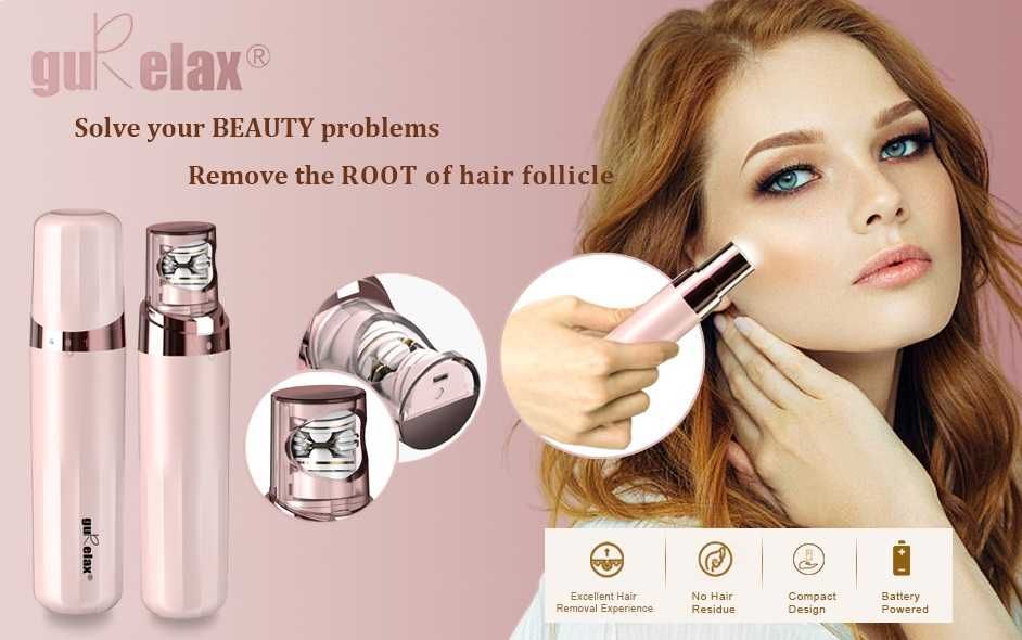 Gurelax Епілятор для обличчя та вузьких місць на тілі, 18К позолота