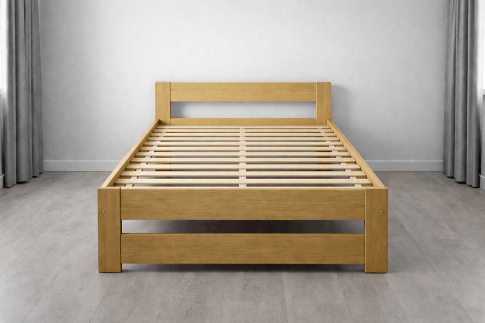 Łóżko zestaw z Materacem komplet 90x200 Pokrowiec pikowany