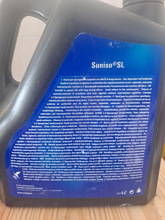 Óleo sintético SUNISO SL32 Embalagem de 4 Litros