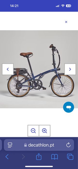 Bicicleta dobrável elétrica E FOLD 500 Azul