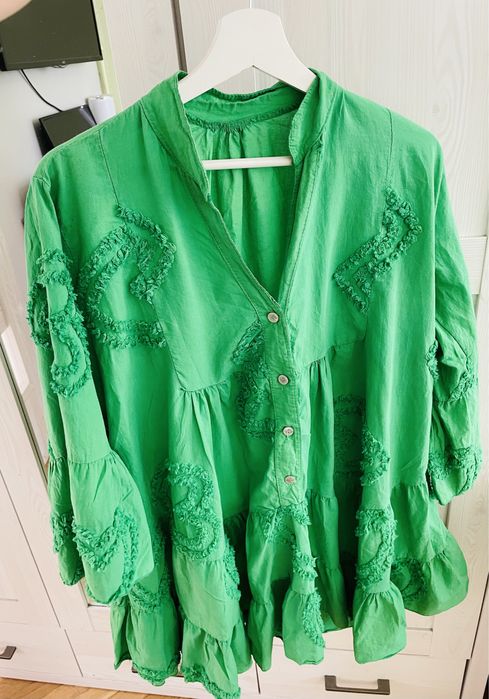 Piekna tunika na lato zielona XL/XXL