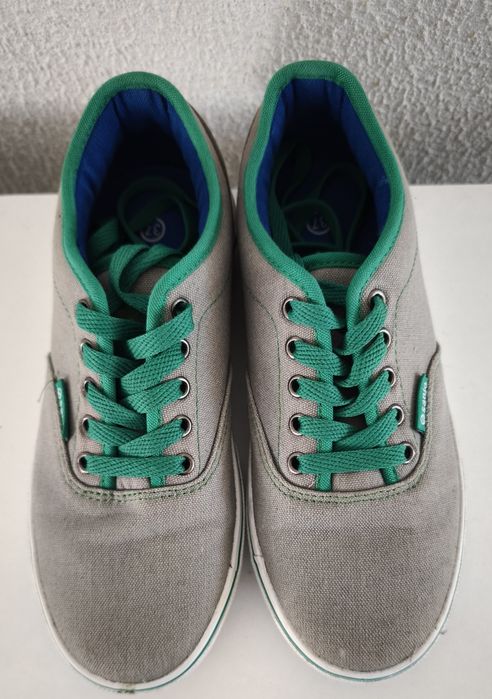 Sapatilhas Sanjo tamanho 37 cor cinzento e verde cinza ténis