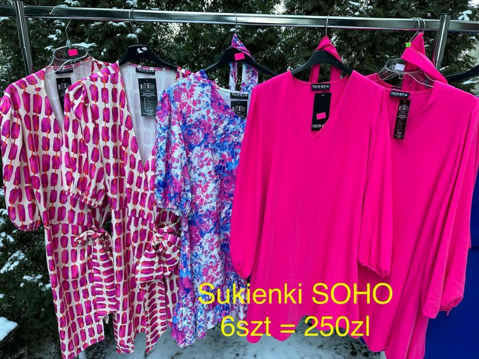 Sukienki SUKIENKA SOHO 6szt  po likwidacji sklepu butiku odziez