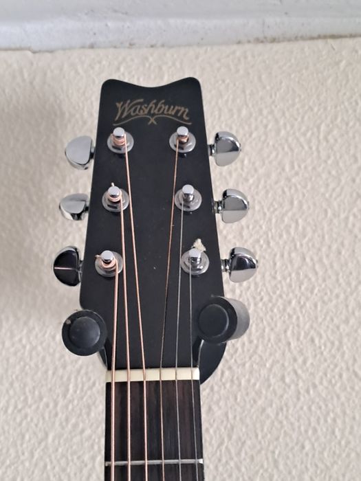 Guitarra eletro acústica washburn D-10 E/BK 1990