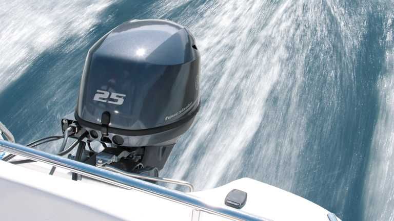Yamaha F25G | silnik zaburtowy | 25 KM | rumpel, manetka | waga 57 kg