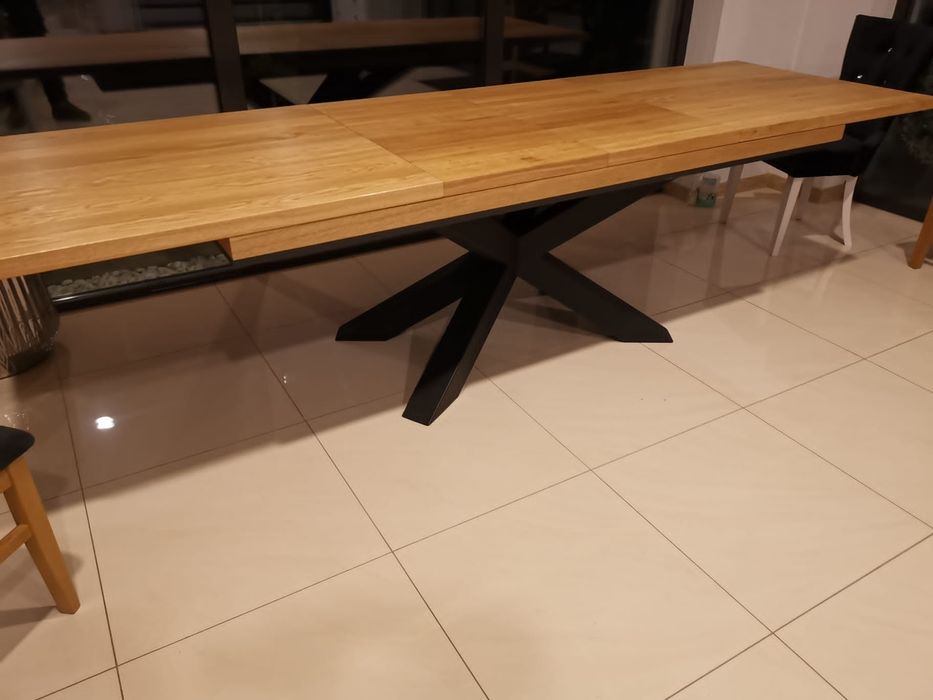 Stol debowy rozkladany, stół drewniany , pajak !