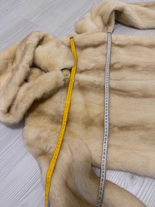 Шуба норкова коротка автоледі світла бежева, Pelliccia Furs, р. ХS-S