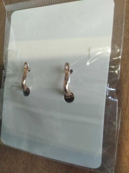 Серьги медзолото новые